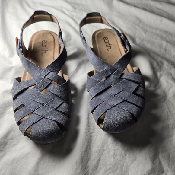 Earth Fisherman Sandals Blue Size 6.5 Soft Strappy EUC - Picture 2 of 7